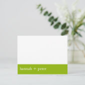 Bannière verte Apple :: Carte RSVP (Debout devant)