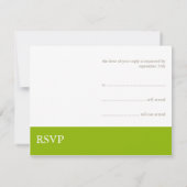 Bannière verte Apple :: Carte RSVP (Dos)