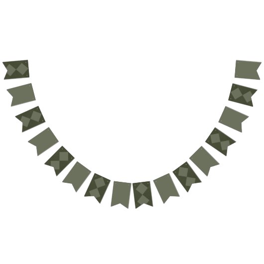 Bannière verte mousse géométrique – Drapeaux perso (Tout)