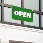 Bannière verte OPEN (Bâtiment extérieur)