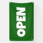 Bannière verte OPEN (Verticale)