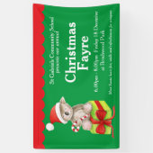 Bannière verte rouge d'événement de fayre de Noël (Vertical)