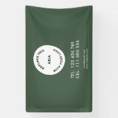 Bannière verte simple avec logo d'entreprise perso (Verticale)
