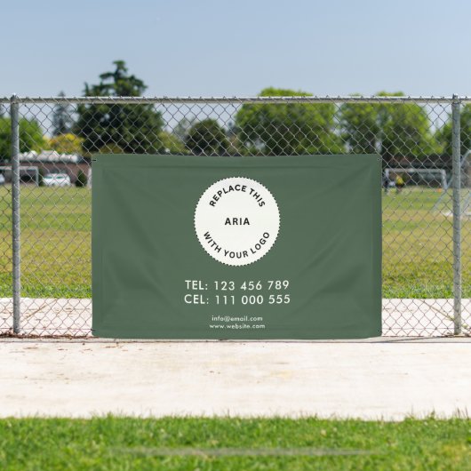 Bannière verte simple avec logo d'entreprise perso (Insitu)