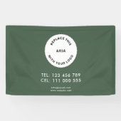 Bannière verte simple avec logo d'entreprise perso (Horizontal)