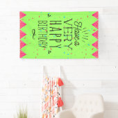 Bannière verticale unique de joyeux anniversaire (En situation)