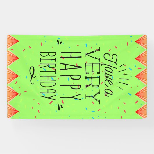 Bannière verticale unique de joyeux anniversaire (Horizontal)