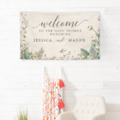 Bannière vintage de bienvenue en vinyle (En situation)