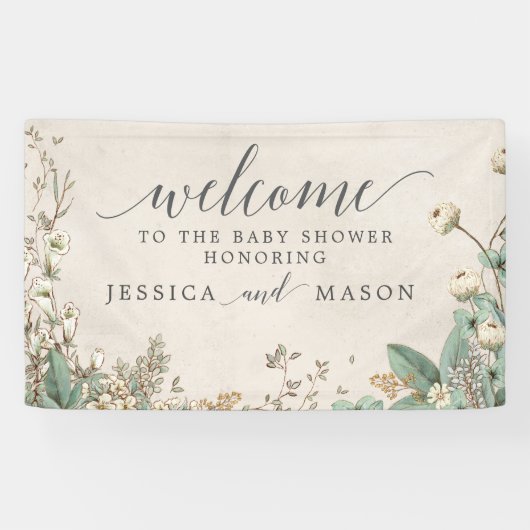 Bannière vintage de bienvenue en vinyle (Horizontal)