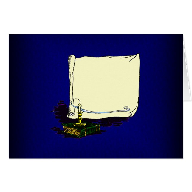 Bannière vintage et livre avec Modèle à bougie (Devant horizontal)