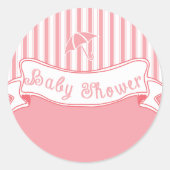 Bannière Vintage mignonne Bébé Girl Douche Sticker (Devant)