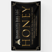 Bannière Vinyl Banner Black Gold Honey abeille (Vertical)