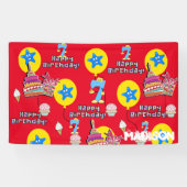 Bannière Vinyl, Bannière Joyeuse 7ème Anniversaire (Horizontal)