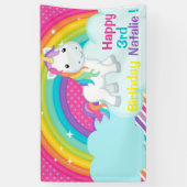 Bannière Vinyl Unicorne mignonne (Vertical)