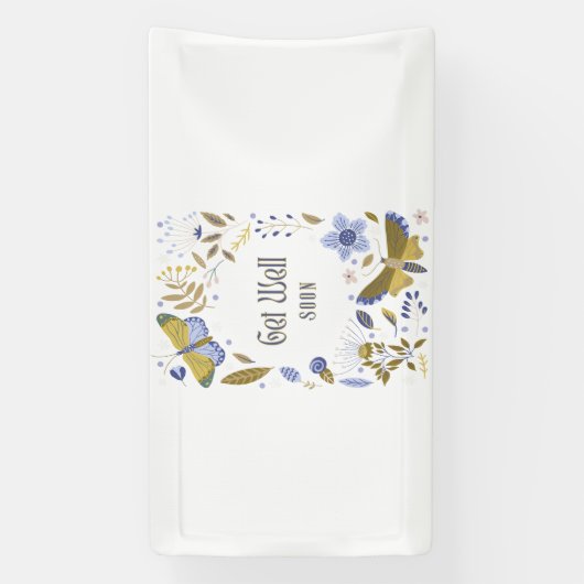 Bannière vinyle 1,6x3 Get Well Soon Blues (Verticale)