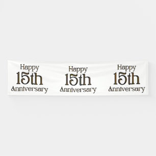 Bannière vinyle 2,5x10 pour 15e anniversaire