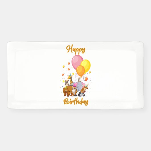 Bannière vinyle 2x1 Joyeux Anniversaire Collection (Horizontal)