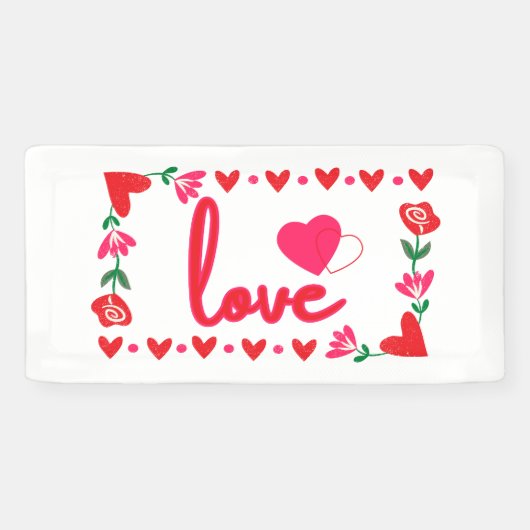 Bannière vinyle 2x1 pour la Saint-Valentin amour (Horizontal)