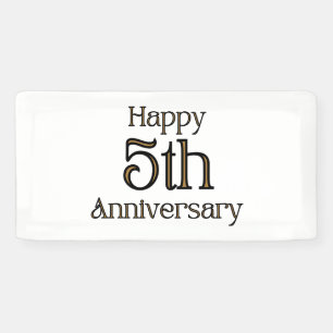 Bannière vinyle 2x1 pour le 5ème anniversaire