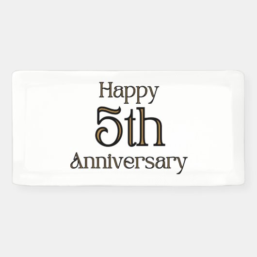 Bannière vinyle 2x1 pour le 5ème anniversaire (Horizontal)