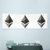 Bannière vinyle 4x12 icône grise Ethereum (Salon professionnel)