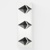 Bannière vinyle 4x12 icône grise Ethereum (Verticale)