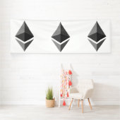 Bannière vinyle 4x12 icône grise Ethereum (Insitu)