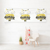 Bannière vinyle 4x12 Joyeux Anniversaire Fun (Insitu)