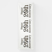 Bannière vinyle 4x12 pour 20e anniversaire (Verticale)