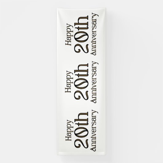 Bannière vinyle 4x12 pour le 20e anniversaire (Verticale)