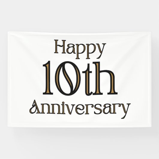 Bannière vinyle 4x6 pour 10 ans de mariage (Horizontal)