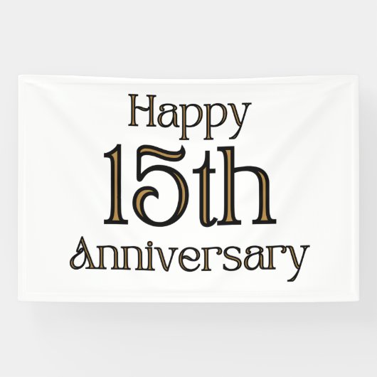 Bannière vinyle 4x6 pour 15e anniversaire (Horizontal)