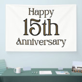 Bannière vinyle 4x6 pour 15e anniversaire (Salon professionnel)