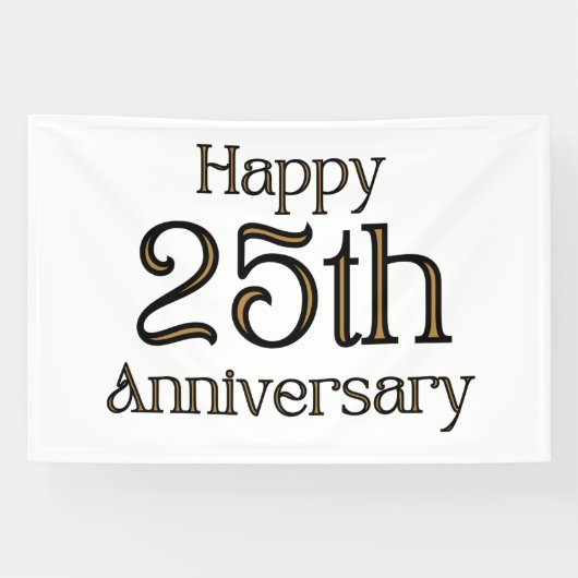 Bannière vinyle 4x6 pour 25e anniversaire (Horizontal)