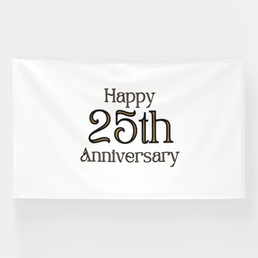 Bannière vinyle 6x10 pour 25e anniversaire (Horizontal)