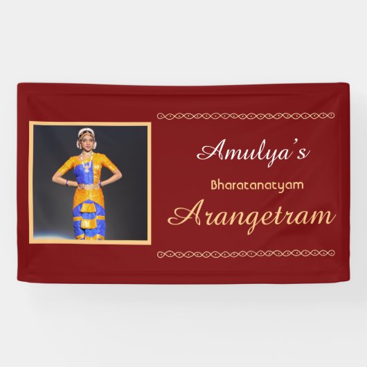 Bannière vinyle Bharatanatyam Arangetram (Horizontal)