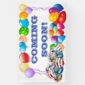 Bannière vinyle 'Bientôt disponible' 3' x 5' (Vertical)