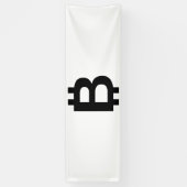 Bannière vinyle Bitcoin B gras 2,5x8 (Vertical)