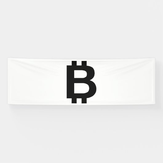 Bannière vinyle Bitcoin B gras 2,5x8 (Horizontal)