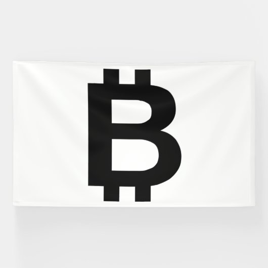 Bannière vinyle Bitcoin B Gras 6x10 (Horizontal)