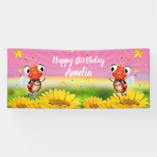 Bannière vinyle de 6' x 2,5' de Ladybug Customis