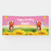 Bannière vinyle de 6' x 2,5' de Ladybug Customisée (Horizontal)