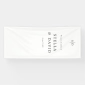 Bannière vinyle de monogramme de mariage de bienve (Horizontal)