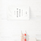 Bannière vinyle de monogramme de mariage de bienve (Insitu)