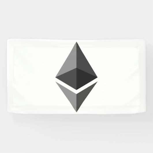 Bannière vinyle Ethereum Gris Icon 1.6x3 (Horizontal)