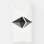 Bannière vinyle Ethereum Gris Icon 1.6x3 (Verticale)