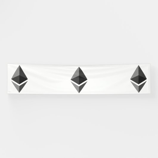 Bannière vinyle Ethereum Gris Icon 2,5x12 (Horizontal)