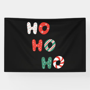 Bannière vinyle Noël Ho Ho Ho 4x6