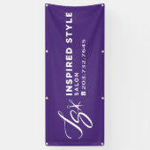 Bannière violette de salon de style inspiré (Vertical)