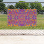 Bannière vive d'impression de motif de couleur, (En situation)